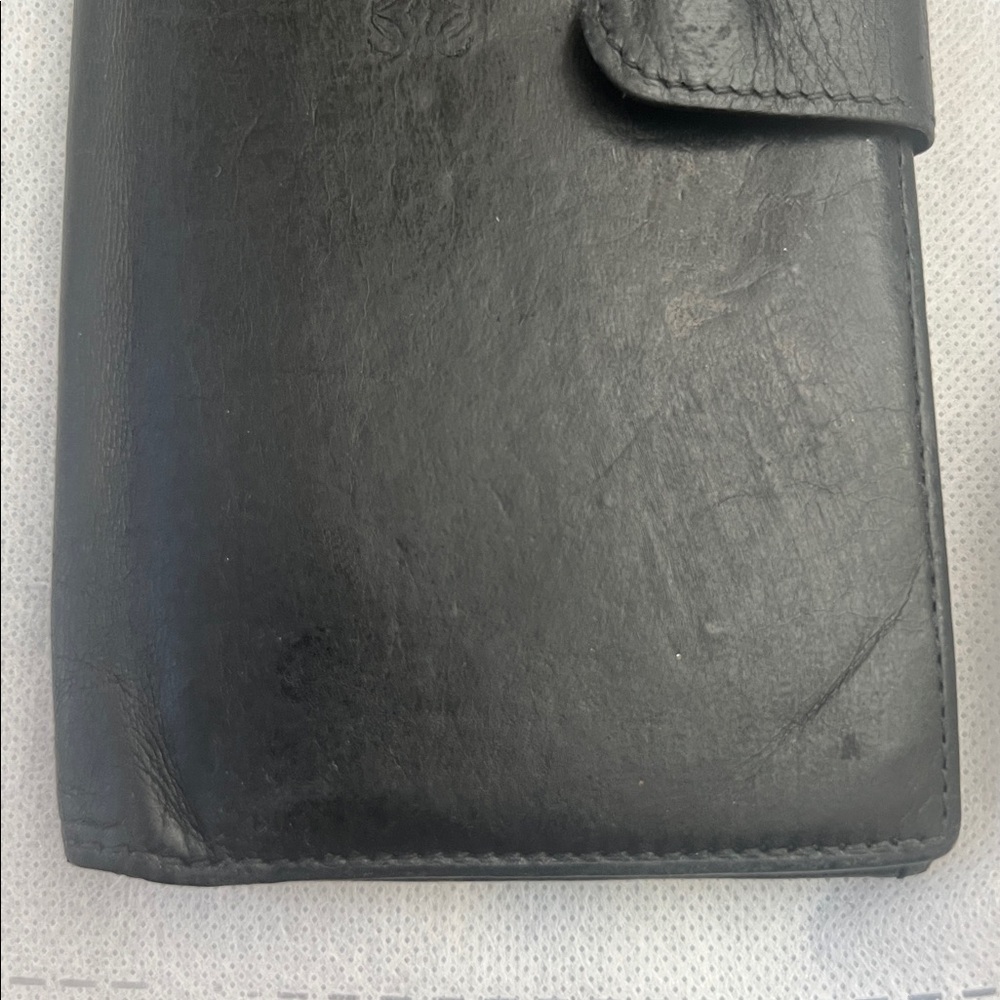 LOEWE Black Leather long Wallet snap close super buttery soft designer - Picture 14 of 15